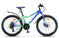 Велосипед 24" Stels Navigator 450 MD V030 (рама 13) (ALU рама) Синий/неоноый/Зеленый