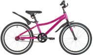 Велосипед NOVATRACK 20" PRIME алюм., розовый металлик,  ножной тормоз, короткие крылья